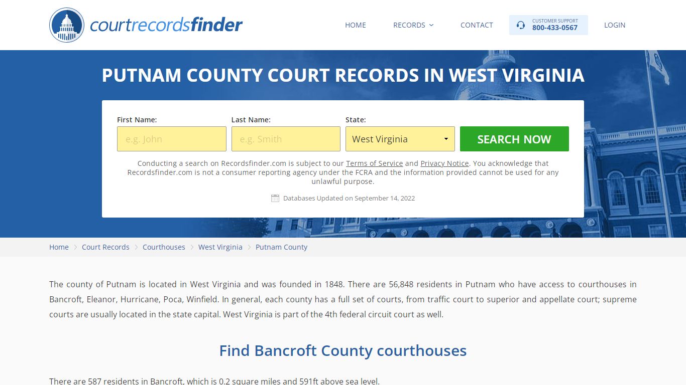 Putnam County, WV Court Records - Find Putnam Courthouses